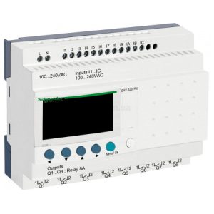 Програмоване реле (ПЛК) Zelio Logic 12 вх./8 вих. 240В AC дисплей, Schneider Electric