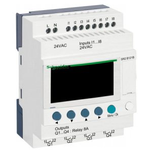 Програмоване реле (ПЛК) Zelio Logic 8 вх./4 вих. 24В AC дисплей+годинник, Schneider Electric