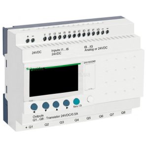 Програмоване реле (ПЛК) Zelio Logic 12 вх./8 транз. вих. 24В DC дисплей+годинник, Schneider Electric