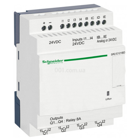 Програмоване реле (ПЛК) Zelio Logic 8 вх./4 вих. 24В DC годинник, Schneider Electric