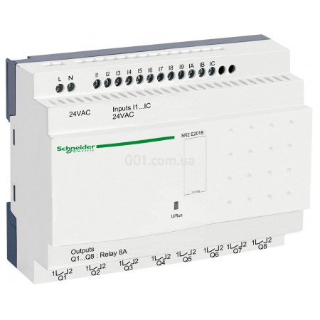 Програмоване реле (ПЛК) Zelio Logic 12 вх./8 вих. 24В AC годинник, Schneider Electric