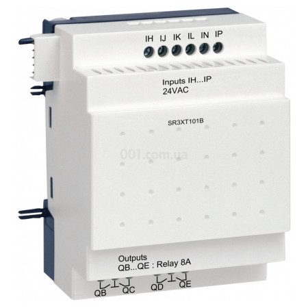 Модуль розширення 6 дискр. вх./4 вих. 24В AC для ПЛК Zelio Logic SR3B...B, Schneider Electric