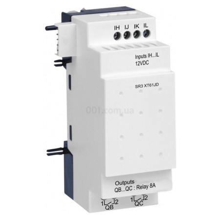Модуль розширення 4 дискр. вх./2 вих. 12В DC для ПЛК Zelio Logic SR3B261JD, Schneider Electric