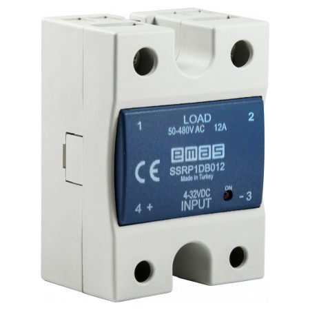 Твердотільне реле 12А АС, напруга навантаження 50-480V AC, EMAS