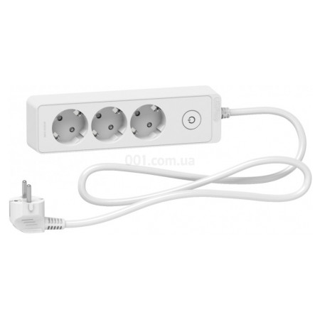 Подовжувач на 3 розетки з з/к білий 1.5м Unica Extend, Schneider Electric