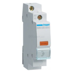 Індикатор модульний на DIN-рейку LED 230В жовтий, Hager