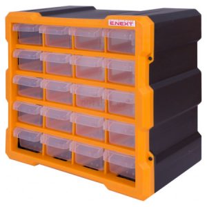 Органайзер пластиковий 267×157×262 мм 20-секційний e.toolbox.pro.18, E.NEXT