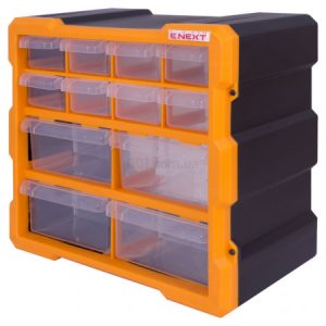 Органайзер пластиковий 267×157×262 мм 12-секційний e.toolbox.pro.19, E.NEXT