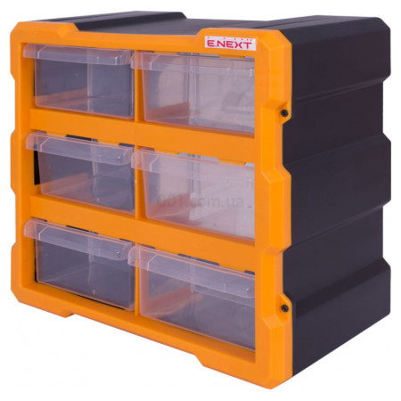 Органайзер пластиковий 267×157×262 мм 6-секційний e.toolbox.pro.20, E.NEXT
