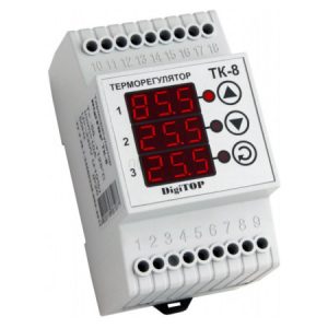 Терморегулятор ТК-8 -55...+125°C 6А, DigiTOP