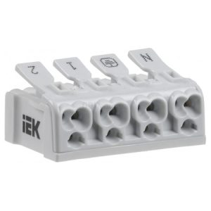 Клема КСПз4-2L+N+PE пружинна з'єднувальна, IEK