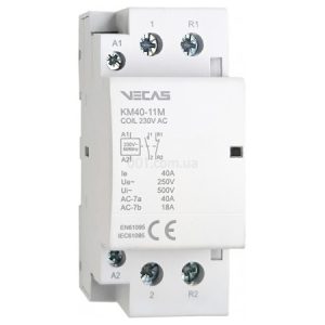 Контактор модульний КМ40-11М 40А 1НВ+1НЗ 230В AC, VECAS