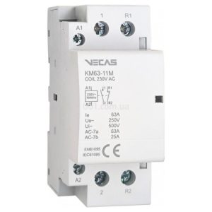 Контактор модульний КМ63-11М 63А 1НВ+1НЗ 230В AC, VECAS