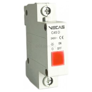 Індикатор модульний на DIN-рейку LED C45D 240В AC червоний, VECAS