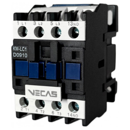 Контактор KM-LC1 9А 220В/АС3 1НВ, VECAS