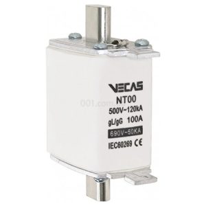 Запобіжник плавкий (вставка) NT00 100А gL/gG, VECAS