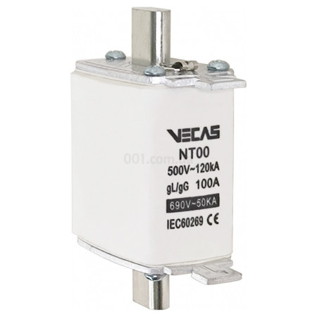 Запобіжник плавкий (вставка) NT00 100А gL/gG, VECAS