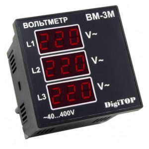 Вольтметр цифровий ВM-3M 40-400B AC, DigiTOP