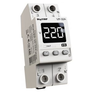 Реле контролю напруги VP-32A M2W однофазне 32А з термозахистом, DigiTOP