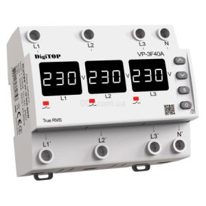 Реле контролю напруги VP-3F40A M6W трифазне 40А, DigiTOP