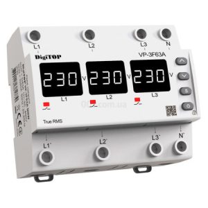 Реле контролю напруги VP-3F63A M6W трифазне 63А, DigiTOP