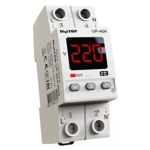 Реле контролю напруги VP-40A M2R однофазне 40А з термозахистом, DigiTOP