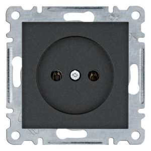 Розетка без з/к Lumina чорна 16А/230В, Hager