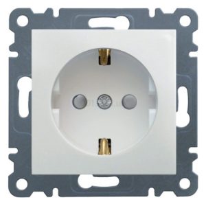 Розетка з з/к з захистом контактів Lumina біла 16А/230В, Hager