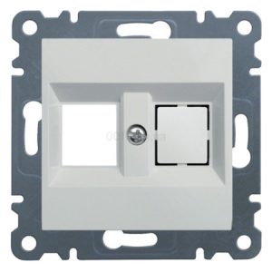 Панель подвійна для RJ12/RJ45 Lumina біла, Hager
