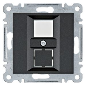 Панель подвійна для RJ12/RJ45 Lumina чорна, Hager