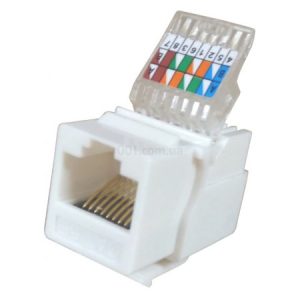 Модуль KeyStone RJ-45 неекранований кат. 5e безінструментний Slim, Hager
