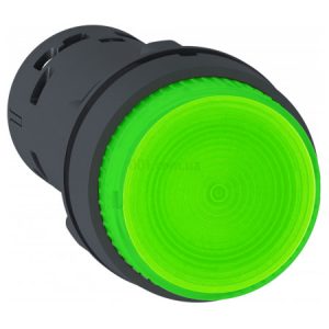 Кнопка без фіксації з підсвічуванням 1НВ 24В AC/DC зелена XB7, Schneider Electric
